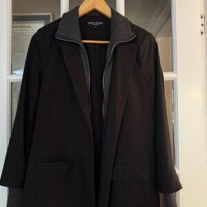 2-in-1 zip Blazer - Black- Central Park West